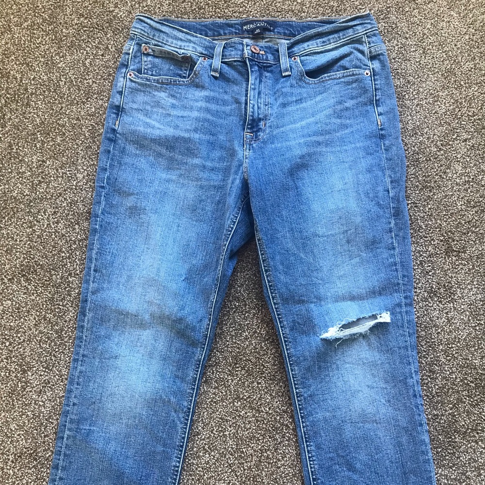 J. Crew Mercantile Distressed Crop Jeans